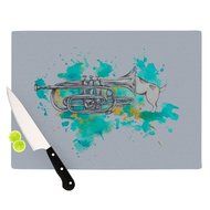 Kess InHouse Kira Crees Hunting for Jazz Blue Cutting Board, 11.5 by 15.75-Inch