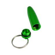1&times;Compact Stylish Mini Aluminum Waterproof Bullet Shaped Pill Box Case Bottle Container Keychain N2