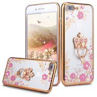 iPhone 7 Plus Case, PHEZEN Clear Soft TPU Protective Case Back Cover with Beautiful Cherry Blossom Flower Series... N47