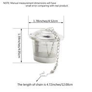 Tea Strainer, Newness 304 Food Grade Stainless Steel Tea Strainer with Lid and Extended Chain - Tea Infuser /... N2