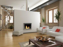 Anywhere Fireplace - SoHo Stainless Steel Wall Mount Fireplace N2