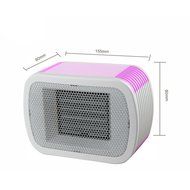 Rubility Multi-functional Warmer Mini Heater Household Office Desktop Electric Heater PTC Mini Fan Warmer (Pink) N5