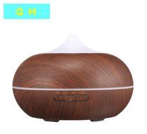 QH Wooden Grain Auto off Air Diffusers Quiet For Office Home Car and Baby (Dark brown) N3