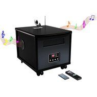 JNH Lifestyles SQ-9721M Wood 3-in-1 PTC Infrared Space Heater Radio and Media Player, 1500W N2