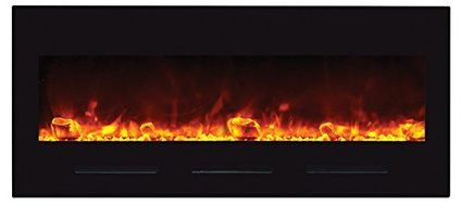 Amantii 50" Electric Fireplace with White Glass Surround - No Mood light N10