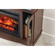 Grafton 46 in. TV/Media Console Infrared Medium Brown Walnut Indoor Electric Fireplace N6