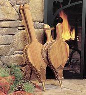 Long Handled Black Willow Hardwood Bellows
