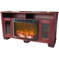 Cambridge Savona Fireplace Mantel with Electronic Fireplace Insert, White N3
