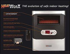 HeatWorx Portable Infrared Space Heater with air MAX Efficient Flow Technology N2