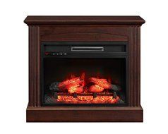 Whalen Furniture Fully Assembled Chesapeake 32" Mantel Electric Fireplace, Brown Cherry N4