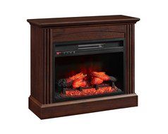 Whalen Furniture Fully Assembled Chesapeake 32" Mantel Electric Fireplace, Brown Cherry N5