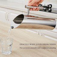 Stainless Steel Water Pitcher with Ice Guard, Straight Pot Frozen/Unboiled Water/Juice/Beer/Coffee Bottles Water...