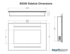 Touchstone 80006 Forte In-Wall Recessed Electric Fireplace, 40 Inch Wide, 1500/750 Watt Heater, Stone Hearth (... N2