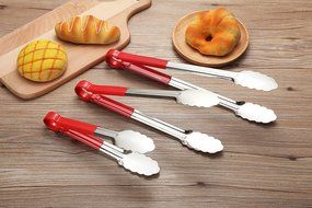 Mappay Premiun Sturdy 14- Inch,12-Inch and 9-Inch Stainless Tong Set of 3 N5