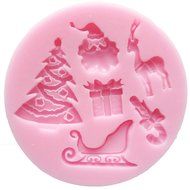 Allforhome(TM) 6 Cavity Mini SANTAS ESSENTIALS SILICONE MOLD Candy Chrismas Tree,Present,Santa Claus, Food Grade...