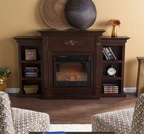Holly &amp; Martin&trade; Fredricksburg Electric Fireplace with Bookcases - Espresso N2