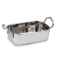American Metalcraft MRP53 17 oz. Mini Roasting Pan with Handles - 5 3/4" x 3 3/4" x 1 3/4"