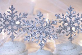 Paper Snowflake Cake Topper Wedding Decoration Birthday Party Favor Pack of 10 N4