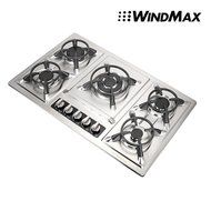 Brand New Fashion 35.5 in Stainless Steel 5 Burner Built-In Stoves NG LPG Gas Cooktop Cooker N7