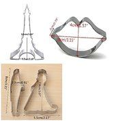 A&amp;S Creavention Mix Romance Shape Cookie Cutters Molds, 6pcs