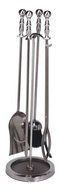 Pewter 5 Piece Fireset - 30 inch N2