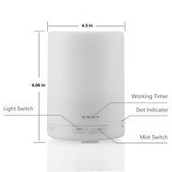 Essential Oil Diffuser 500ml - Aroma Diffuser Ultrasonic Whisper Quiet Cool Mist - Aromatherapy Humidifier with... N5