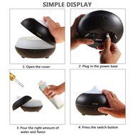 Firlar Ultrasonic Cool Mist Humidifier Oil Diffuser For Home Office Yoga Bedroom Baby Auto Shut off 300milliliter N4