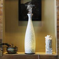 Essential Oil Diffuser, Joly Joy Vase Ultrasonic Aroma Diffuser Cool Mist Humidifier with Warm White LED Light... N7