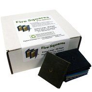 Fire Squares, Easy Instant Fire Starters for Wood Stoves, Grills &amp; Camp Fires - 36 Pack N8