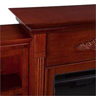 Bowery Hill Electric Fireplace with Bookcases in Mahogany N9