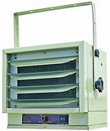 Comfort Zone CZ220 Industrial Steel Electric Ceiling Mount Heater, 3 Heat Levels up to 5,000 watts, White