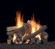 18" Ponderosa Logset with Manual Vented Slope Glaze Burner, LP