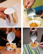 niceeshop(TM) Japanese Stype Thicken Stainless Steel Milk Frothing Pitcher (Silver,350ml) N5
