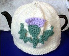 Scottish Thistle Hand Knitted Tea Cozy