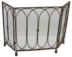 FIREPLACE SCREENS - "CASTLE HOWARD" FIREPLACE SCREEN - BURNISHED GOLD FINISH