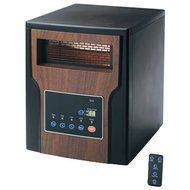 NINGBO KONWIN ELECTRICAL APPLIANCE West pointe 120V/1500W Black Plastic Cabinet With Wood Inset