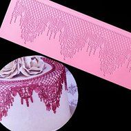 Silicone Lace, KOOTIPS Novelty Giant Lace Silicone Mold Sugarcraft Wedding Cake Decor Tools Impression Gum Pastry...