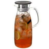FORLIFE Mist Glass Ice Tea Jug , 50-Ounce, Red