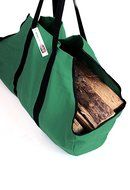 Dzealo Canvas Log Carrier / Tote &ndash; Wood Carrier Bag - Firewood Tote &ndash; Fire Log Carrier - Heavy 16oz Canvas with... N4