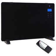 MasterPanel - 1500W LCD Glass Panel Heater Wall Mount Silent Energy Saving Compact Black#TP3297 N2