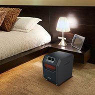 Lifesmart 1500-Watt 6-Element Digital Thermostat Large Room Infrared Bulb Heater with Remote N2