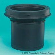 7" Supervent Stovepipe To Chimney Adaptor, Stainless Steel Painted Black