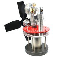 Heat Powered Small Stove Top Fan for wood multi-fuel coal - WARPFIVE SIDEWINDER Eco Stirling engine N14
