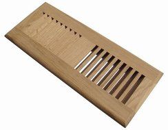 WELLAND&reg; Hardwood Floor Register Side Wall Register Vent Unfinished, 8 inch x 12 inch, White Oak N2