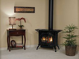 Heritage Cast Iron Matte Black Stove VFD10CC30FN - Natural Gas
