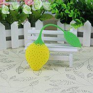 Pinovk Cute Reusable Strawberry Silicone Herbal Spice Tea Leaf Infuser Strainer Filter Bag Tea Ball N2