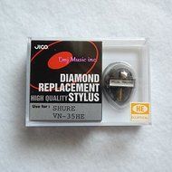 Jico Diamond Replacement High Quality Stylus Ellipse needle Black Shure VN-35HE