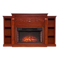 Locksley Bookcase Electric Fireplace - Classic Mahogany N5