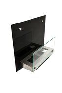 Chic Fireplaces Topeka Luxury Glass Metal Wall Mount Ventless Bio Ethanol Fireplace with Burner Insert, Gloss... N5