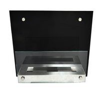 Chic Fireplaces Topeka Luxury Glass Metal Wall Mount Ventless Bio Ethanol Fireplace with Burner Insert, Gloss... N6